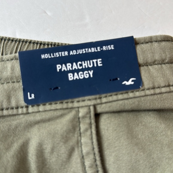 Hollister Adjustable Rise Parachute Baggy Pants Army Green Large - Picture 6 of 15